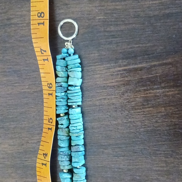 Zoe B 14kt Gold Turquoise Beaded Toggle Necklace 17-18" - Picture 11 of 11